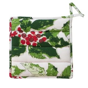 April CORNELL Potholder w/Towel Pouch Jolly Holly